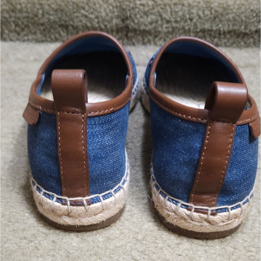 Coach Women’s Espadrille Flats Denim Embroidered Rainbow Rocket Retro Size 6B - Picture 4 of 13